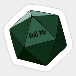 Emerald Green Roll Me Sticker